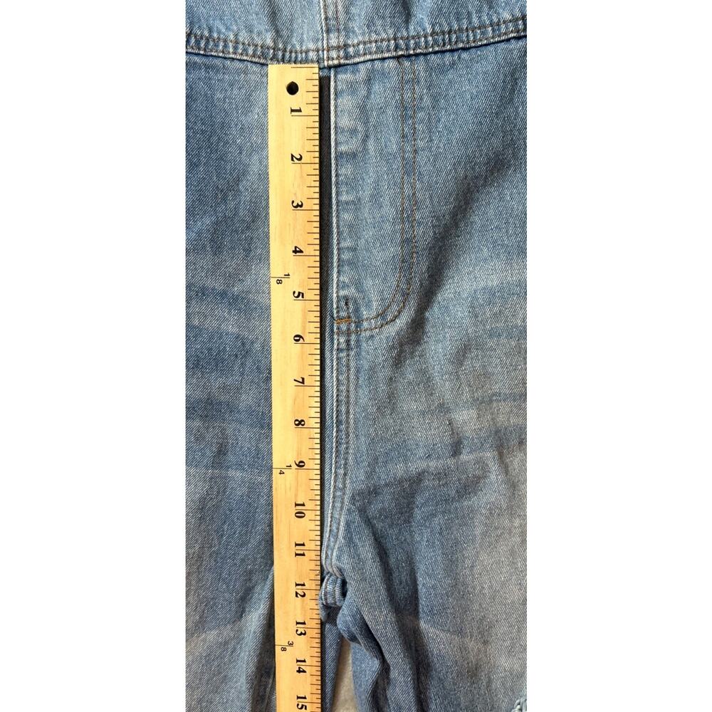 Misslook Jeans Bib Overalls Womens M Distressed Boho Grunge Casual USA - Picture 8 of 11